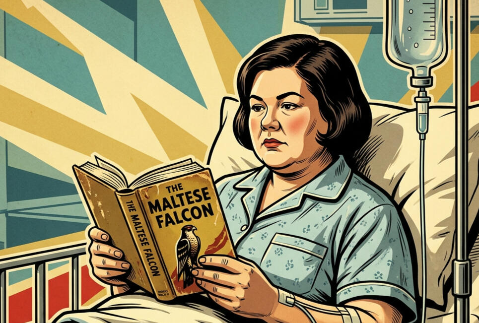 Lummix reads in hospital